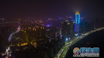 芜湖金鹰国际广场首日夜景航拍图!