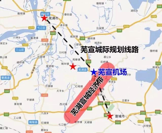 机场建成后,将开辟芜湖至,广州,成都,等10余座城市航线